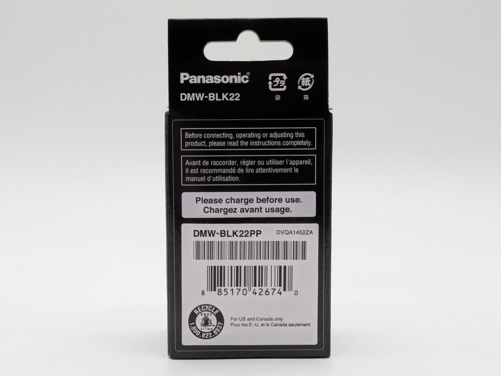 Panasonic DMW-BLK22 OEM Lithium-Ion Battery - retail packaging