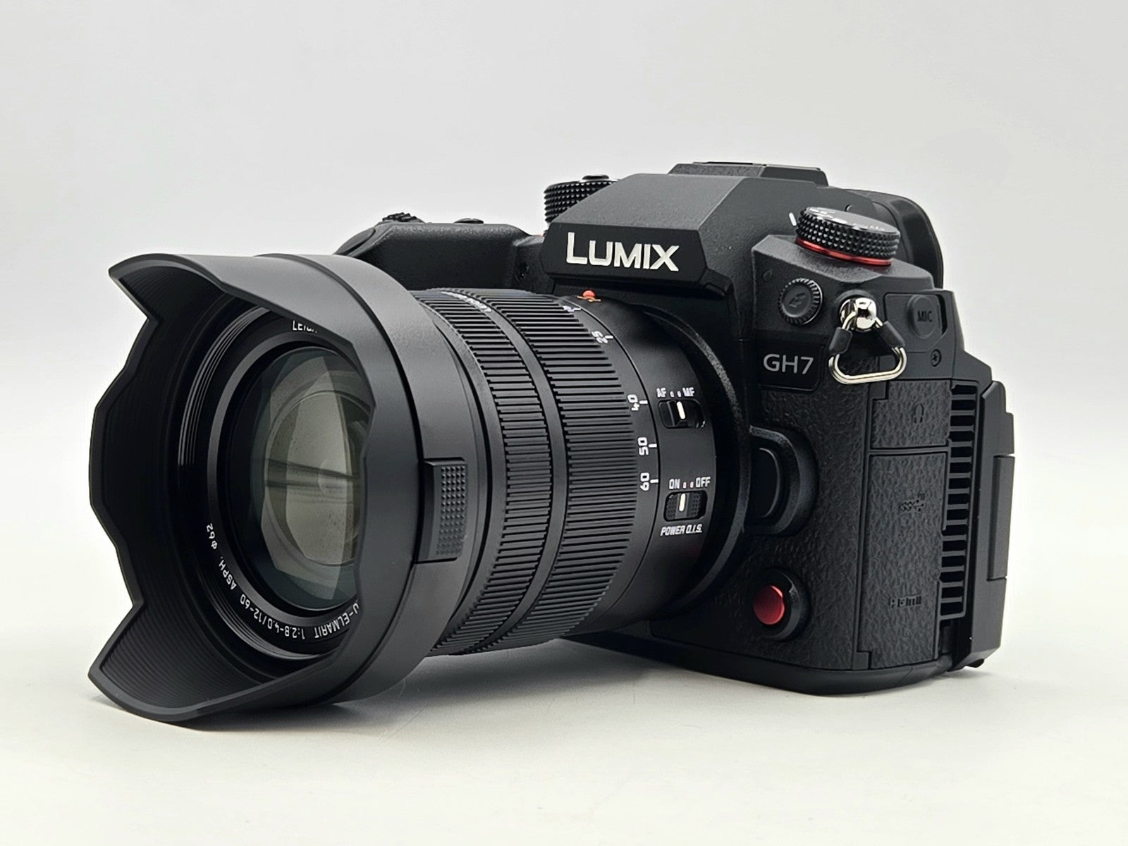 Panasonic Lumix GH7 with Leica 12-60mm lens - front view