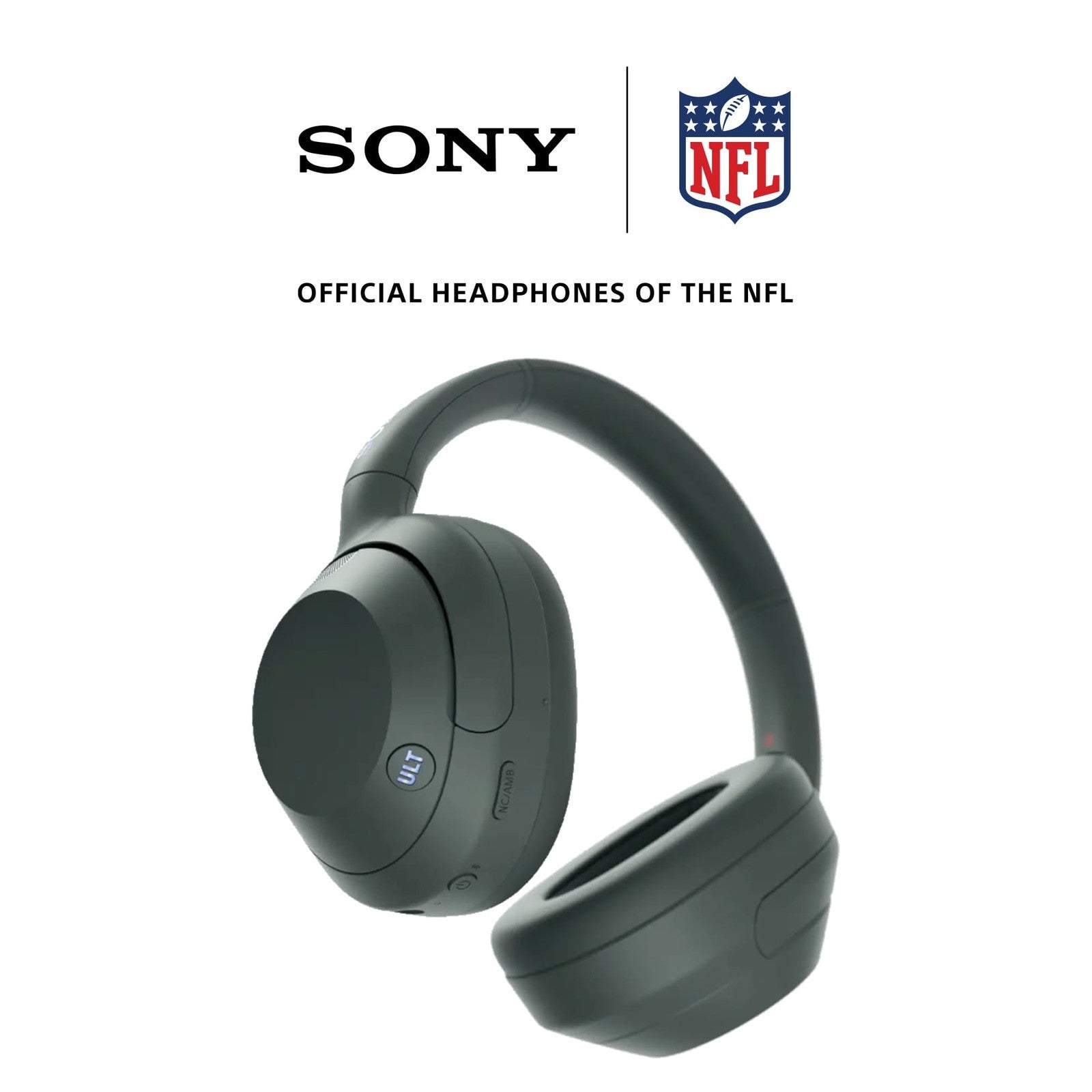 Sony ULT WEAR WH-ULT900N headphones in Forest Gray - front view