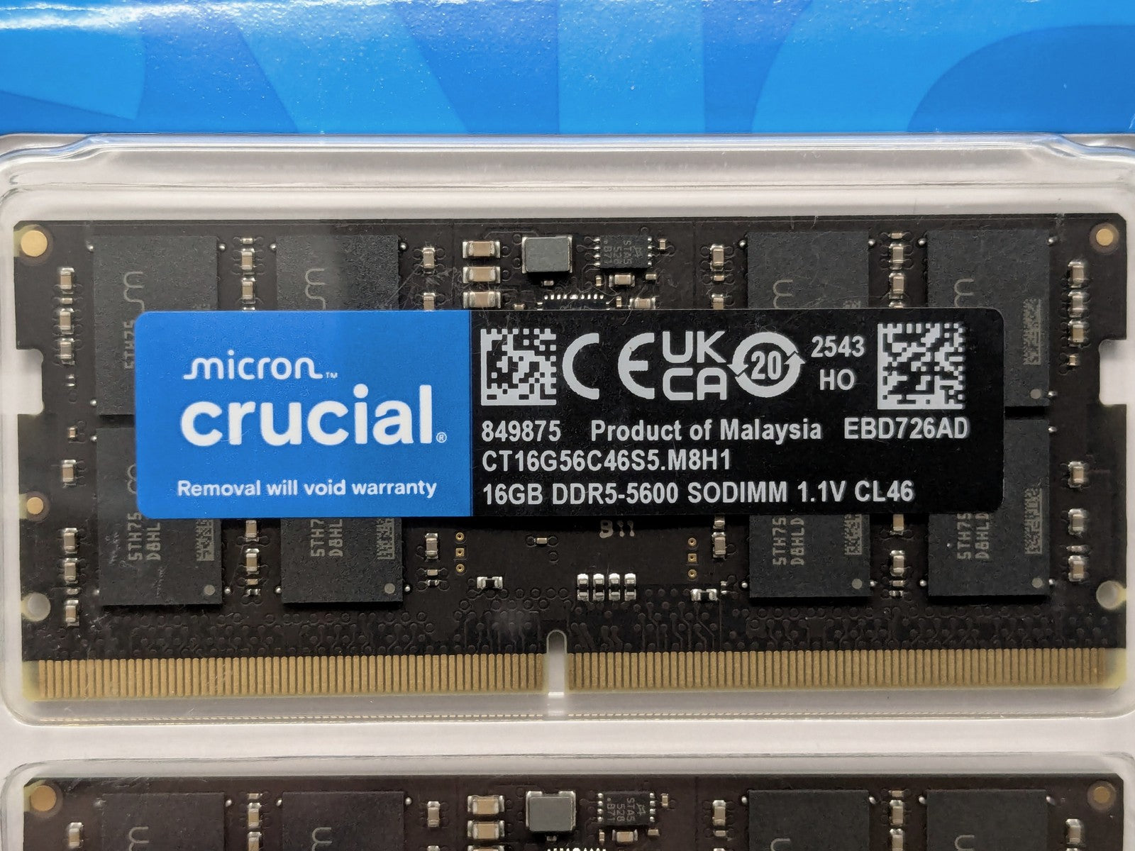 Crucial 32GB DDR5-5600 SODIMM kit - modules