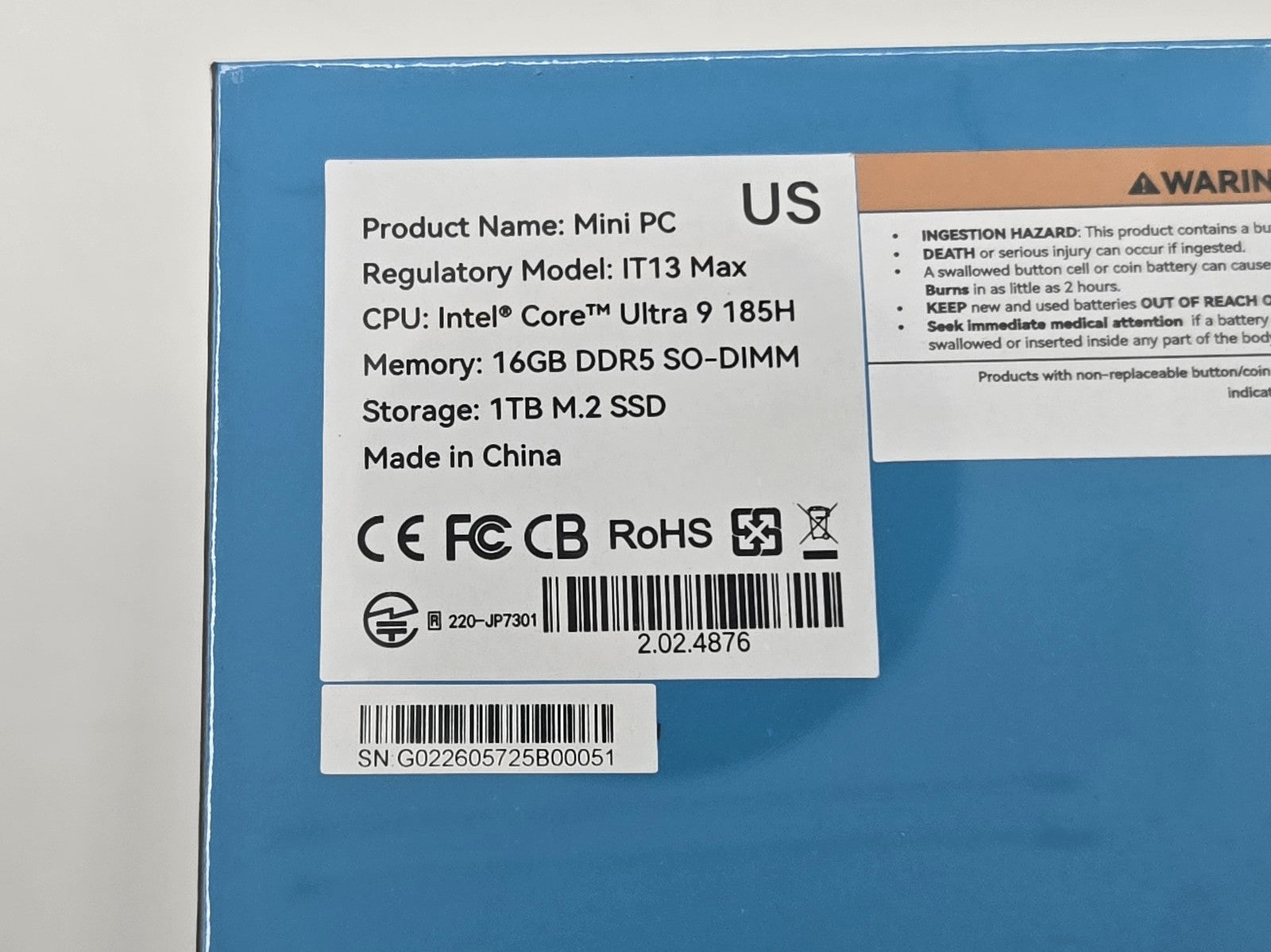 Geekom IT13 Max - retail packaging