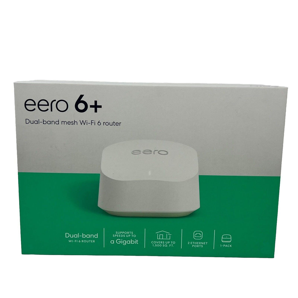 Eero 6+ Wi-Fi 6 mesh router - front view
