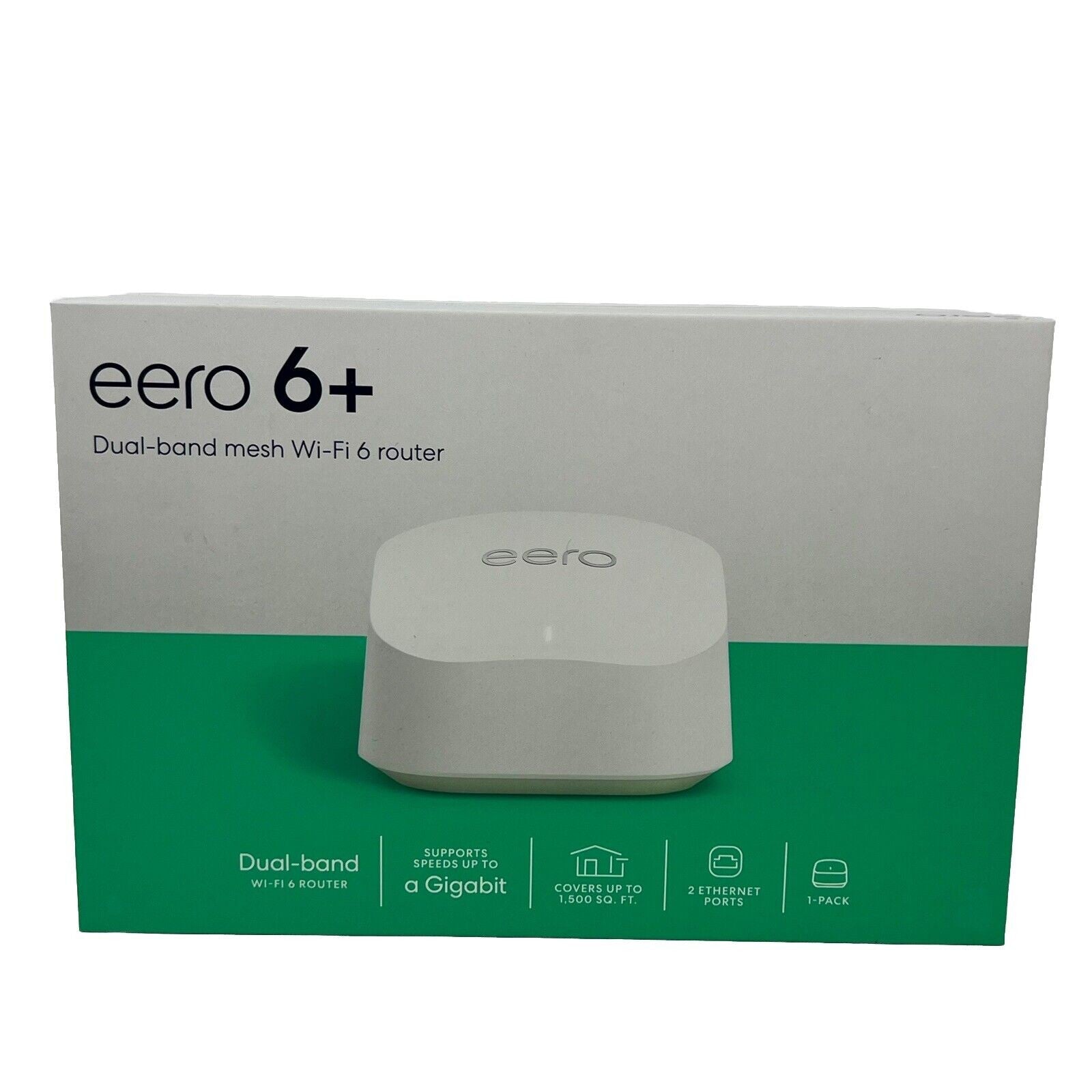 Eero 6+ Wi-Fi 6 mesh router - front view