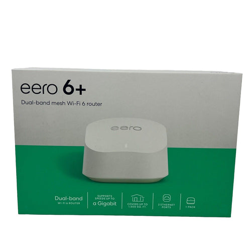 Eero 6+ Wi-Fi 6 mesh router - front view